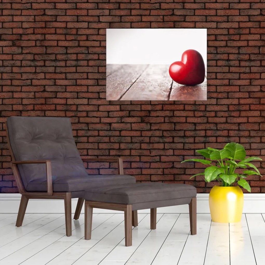 Tablou - Inima din lemn (70x50 cm)