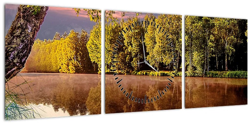 Tablou - După râu (cu ceas) (90x30 cm)