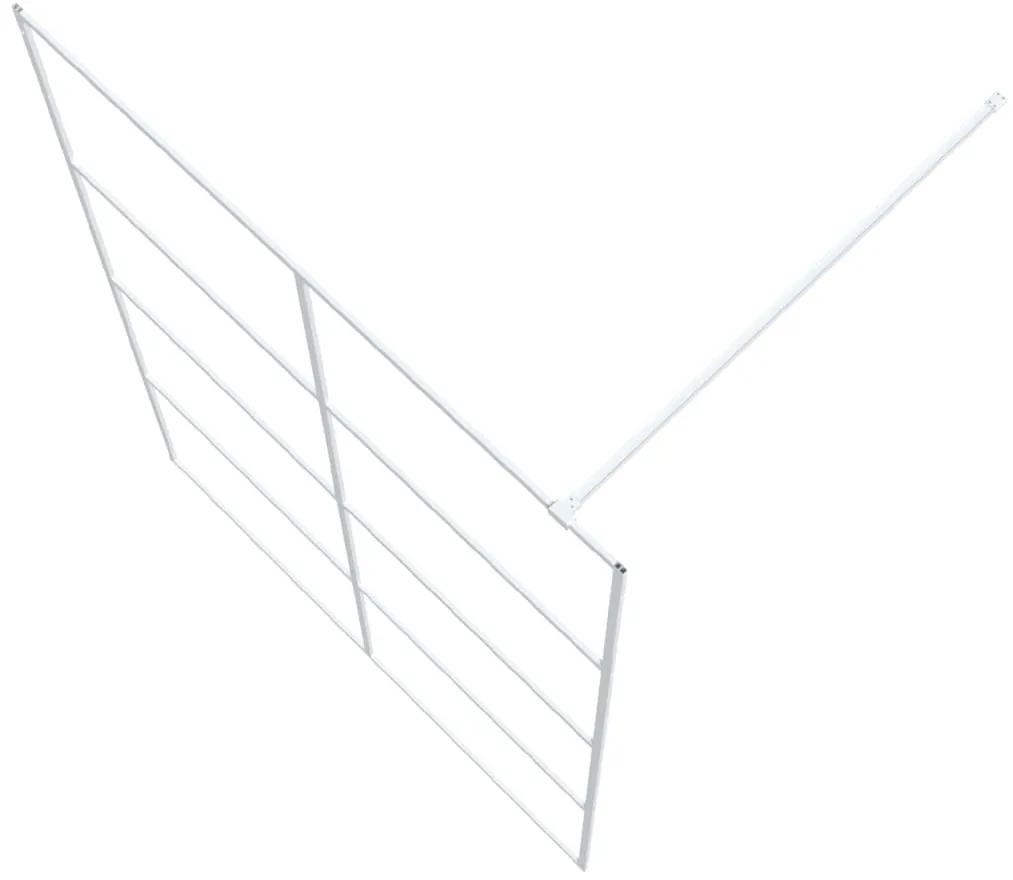 Paravan dus walk-in, alb, 140x195 cm, sticla ESG transparenta Alb, 140 x 195 cm, Transparent