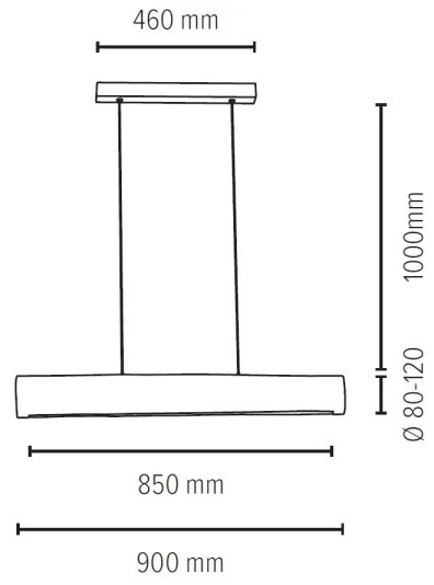 Lustră LED dimabilă pe cablu Spot-Light 69480104 LUCAS LED/25,5W/230V
