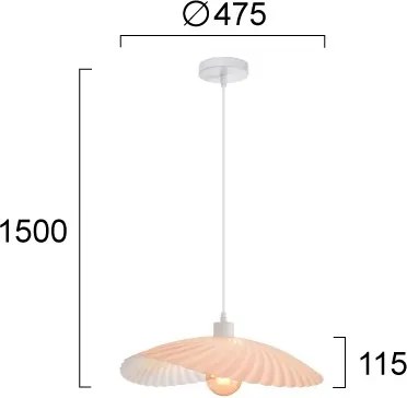 Lustră pe cablu DANCE 1xE27/40W/230V roz