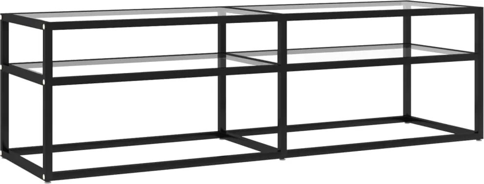vidaXL Comodă TV, transparent, 140x40x40,5 cm, sticlă securizată