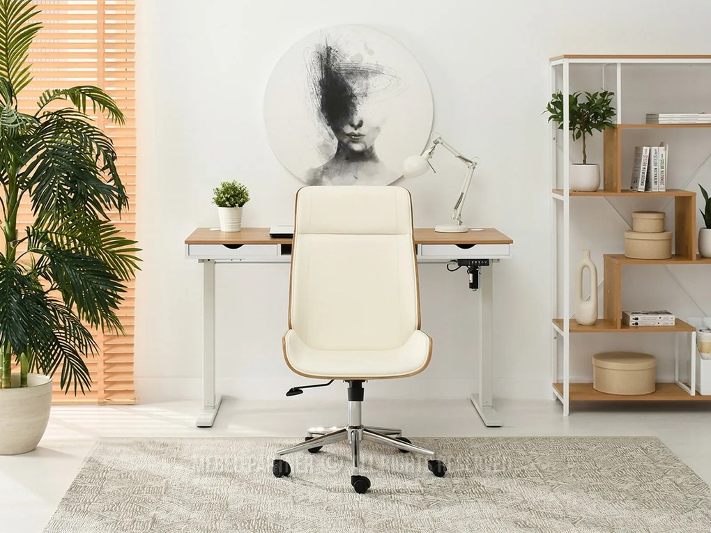 Scaun Aukley (crem + crom). Promo -13%. 1110485