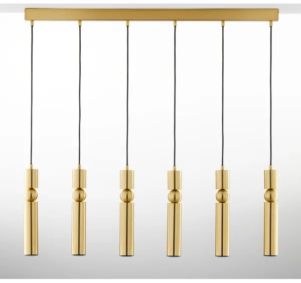 Lustră pe cablu Jupiter 2011 ALAS 6xGU10/10W/230V auriu