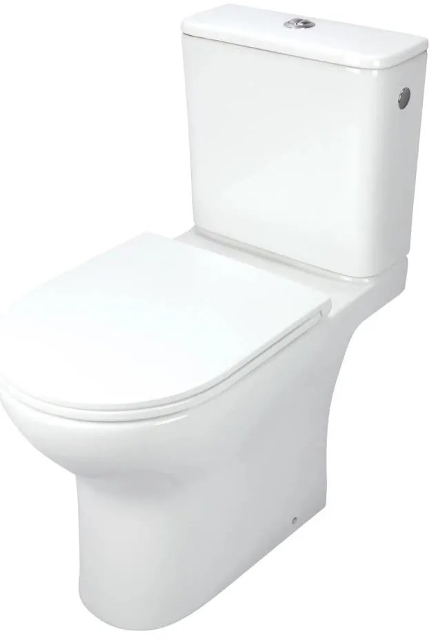 Deante CDJD6RPS - Vas WC pe pardoseală cu capac JASMIN, ceramică/alb