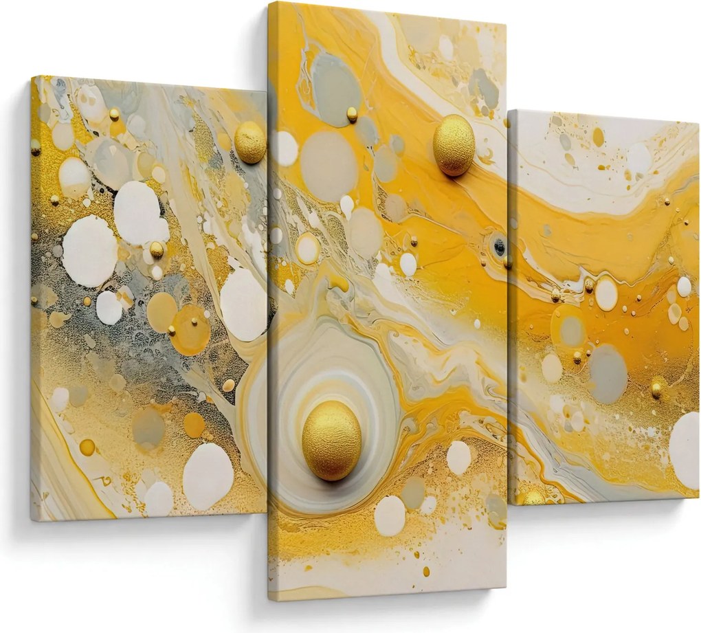 Tablou - fundal abstract cu decor de aur (90x60 cm)