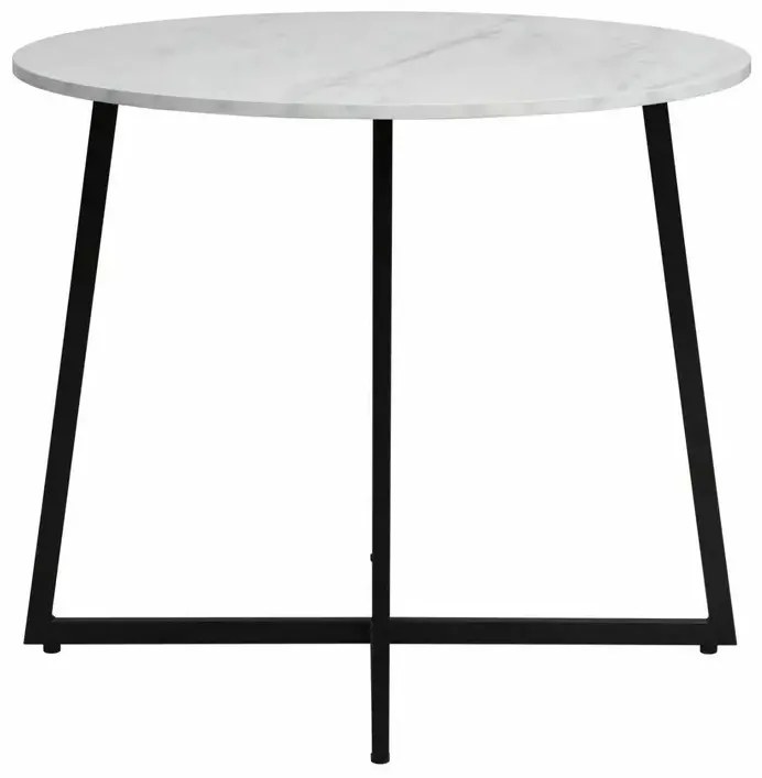 Masa Luna marmura alba/negru ø90/h76 cm
