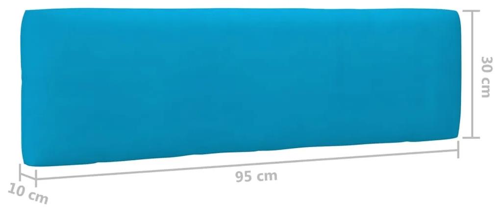 Canapea coltar de gradina din paleti, lemn de pin alb tratat Albastru, Canapea coltar, Alb, 1