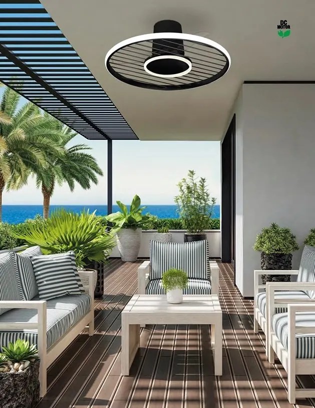 Lustra LED, Ventilator cu telecomanda, SOHO aspect lemn MA-8722
