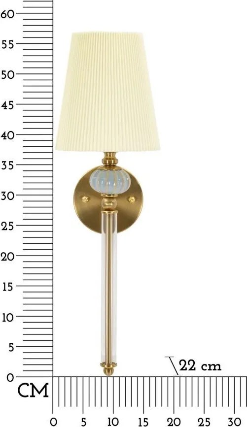 Aplică de perete albă-aurie Warsaw – Mauro Ferretti