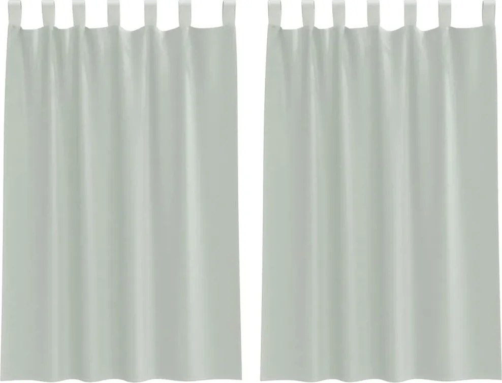 vidaXL Perdele Voile cu Bucle 2 buc Gri deschis 140x175 cm