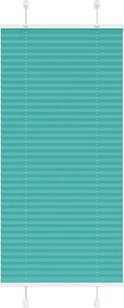 vidaXL Jaluzea plisată verde petrol 65x150 cm Lățime țesătură 64,4 cm