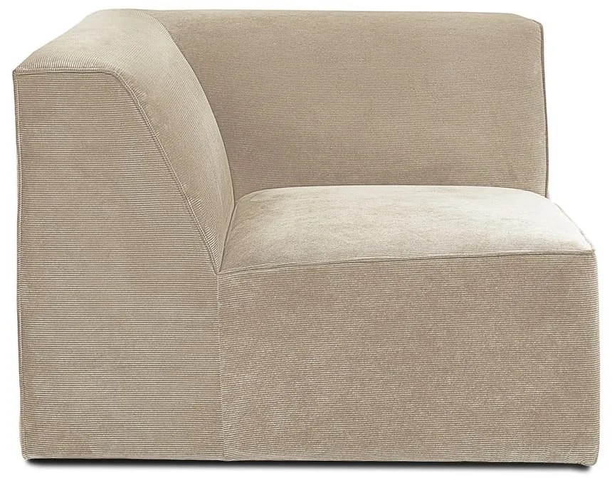 Modul pentru canapea bej din catifea reiată Sting - Scandic