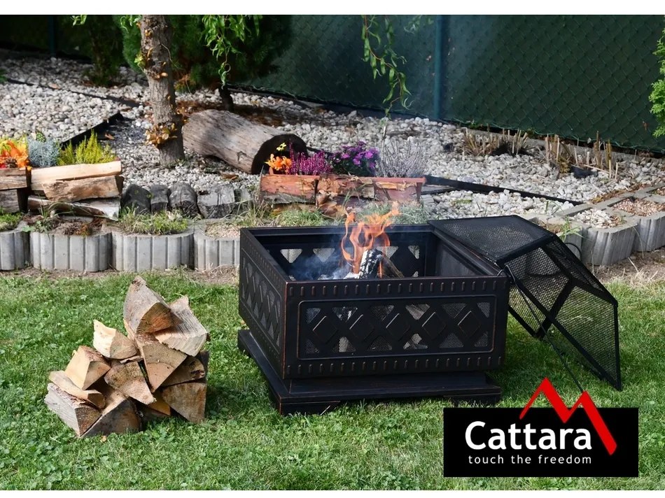 Cattara 13009 Șemineu cu capac pătrat, 63,5 x 63,5x 62 cm