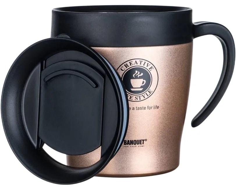 Cană termo Banquet TAZZA 330 ml, maro