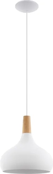 Eglo 96982 - Lustr SABINAR 1xE27/60W/230V pr. 28 cm alb