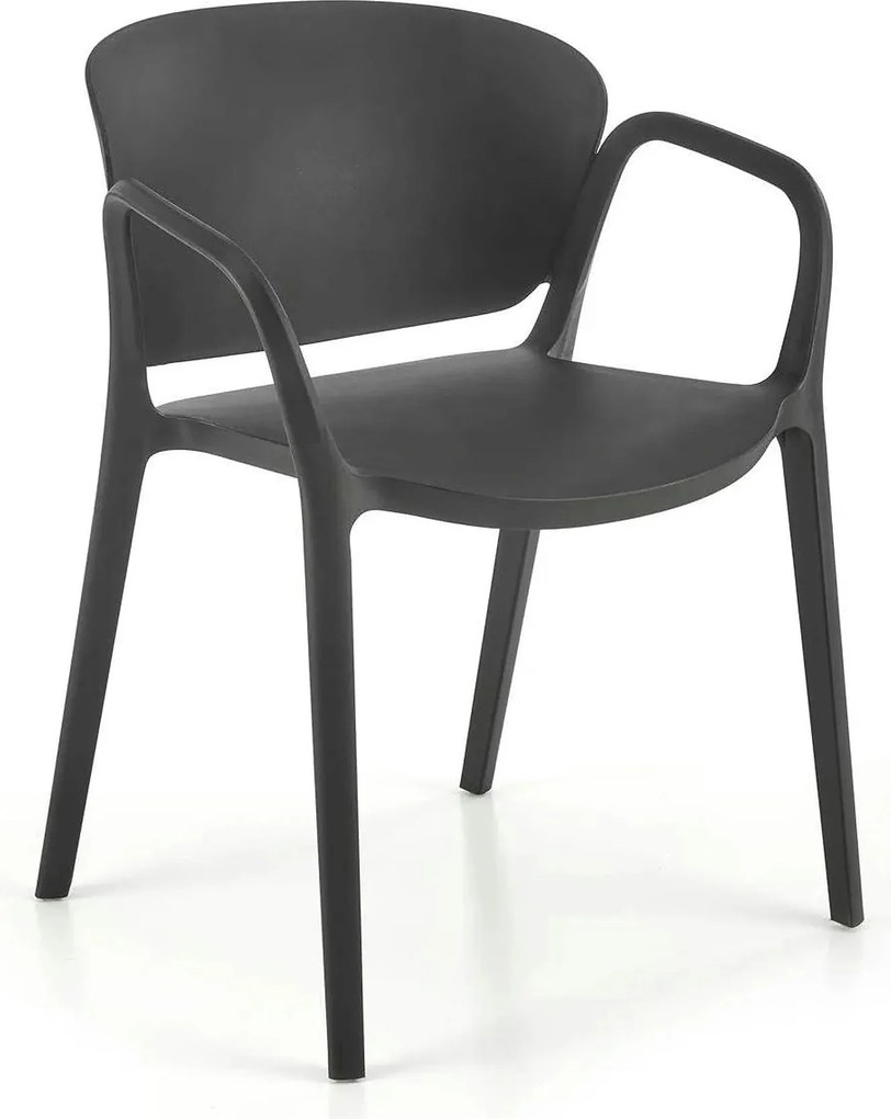 Scaun K491, negru, polipropilena, 60x56x76 cm