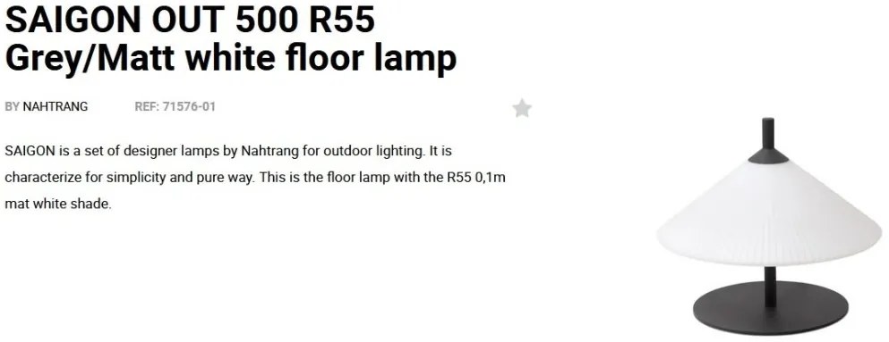 Lampa de iluminat exterior decorativ SAIGON 50/R55 gri/alb opal