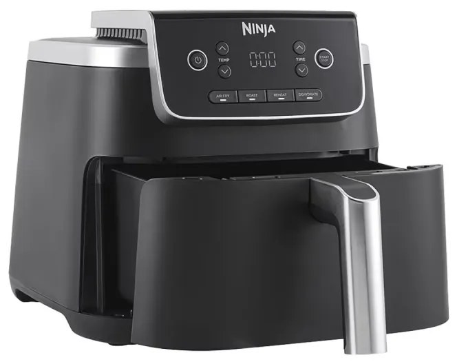 Friteuza cu aer cald Ninja AF140EU PRO, 1750W, 4.7 L, 40-240°C, 4 programe, Timer, AirCrisp, Acoperire antiaderenta, Negru