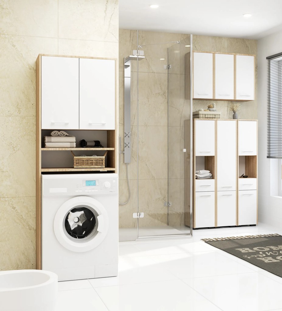 Dulap pentru baie Farid TYP6 (stejar sonoma + alb). 1068859