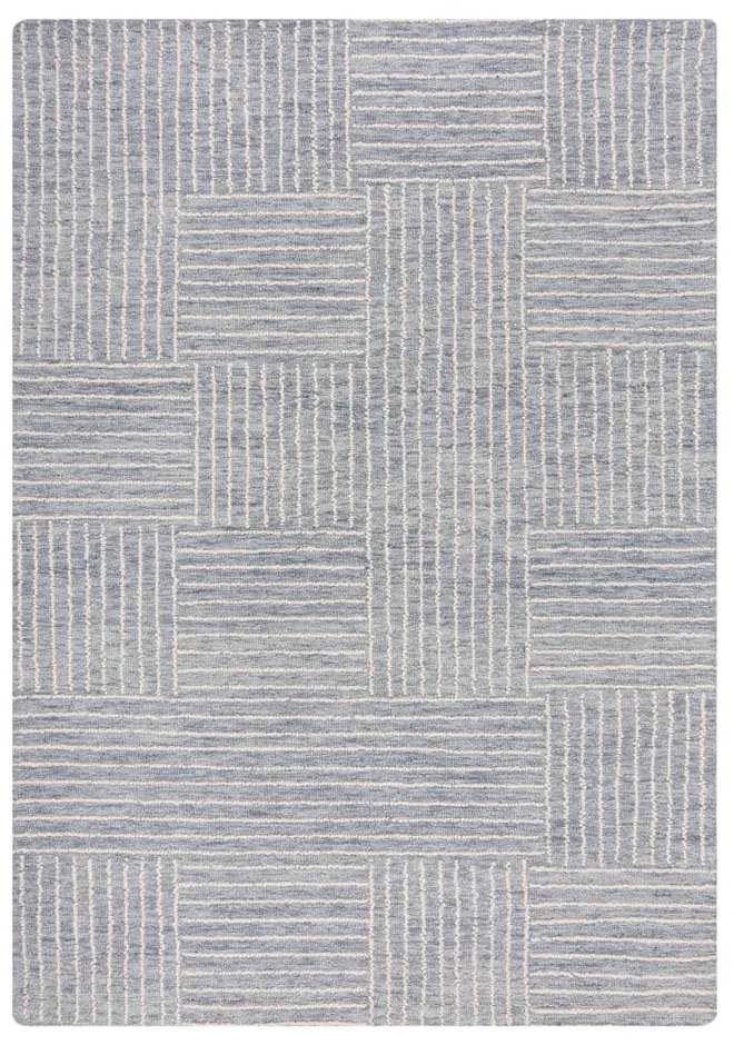 Covor albastru deschis țesut manual din lână 160x230 cm Memphis Wool – Flair Rugs