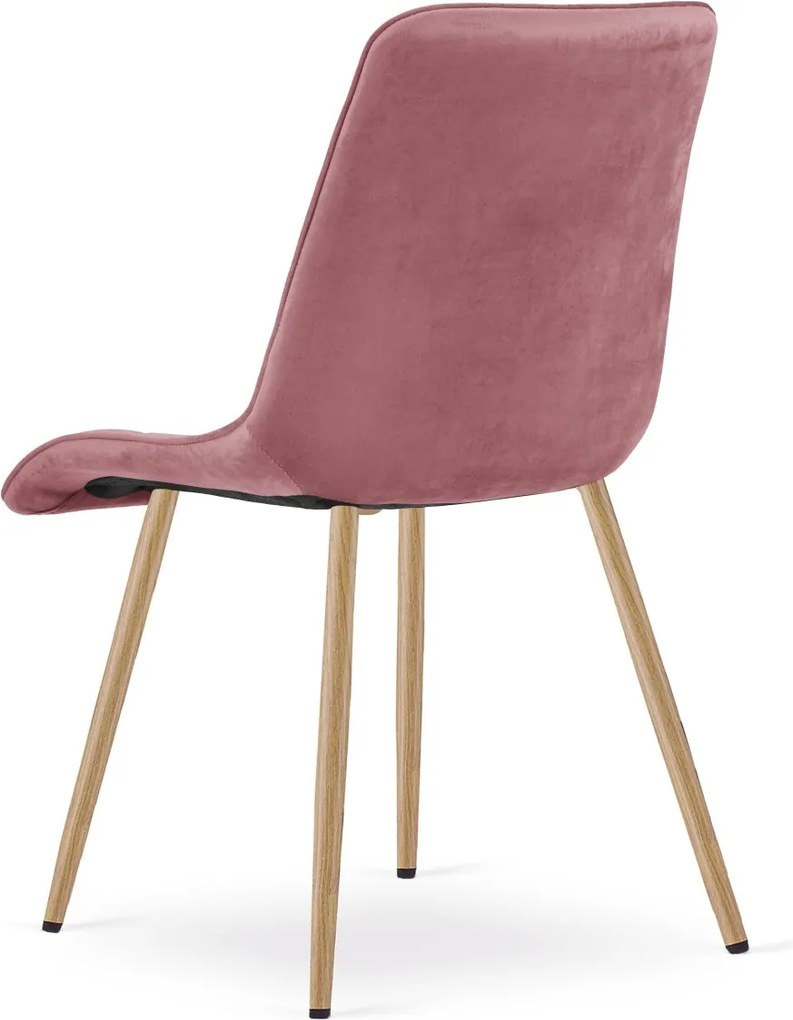 Scaun de masa SPLIT VELVET, roz