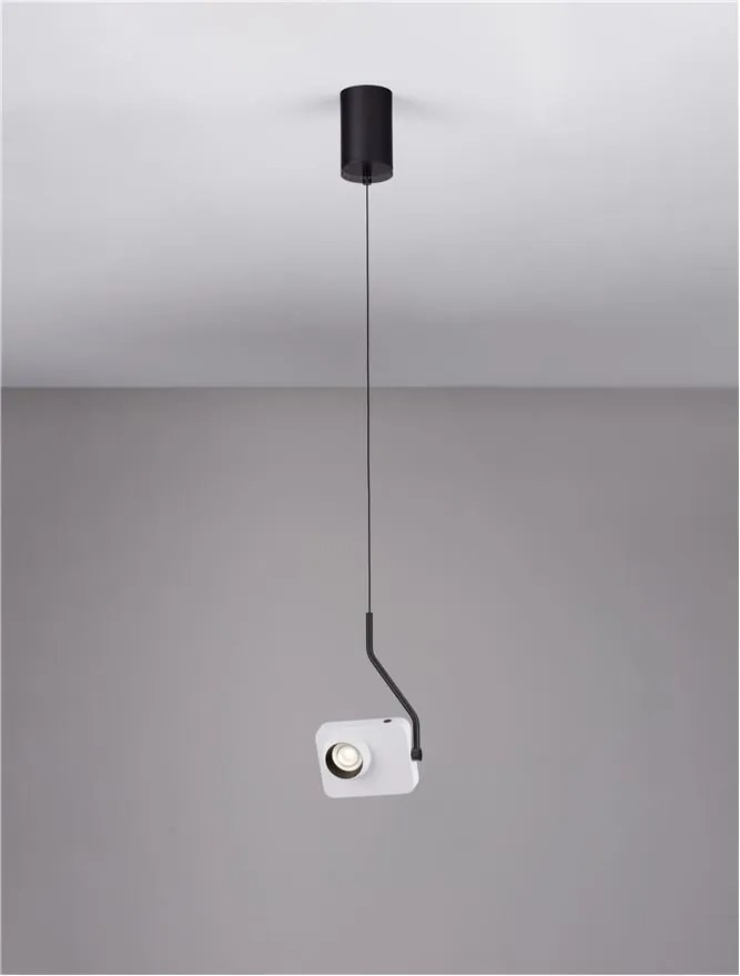 Pendul LED cu spot directionabil stil minimalist KEDROS alb