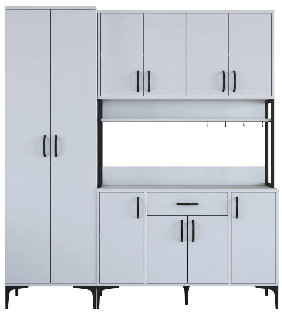 Set dulapuri bucătărie Jenaretta 33 (alb + negru). 1107096