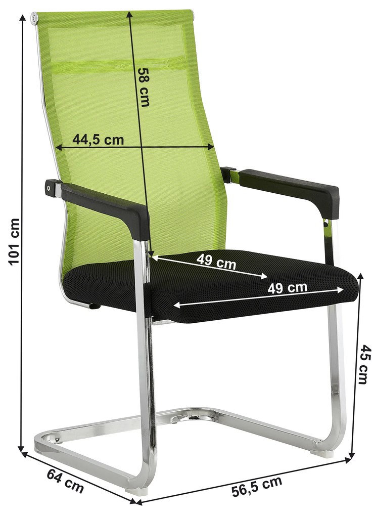 Scaun de birou Rimal (verde + negru). 1065306