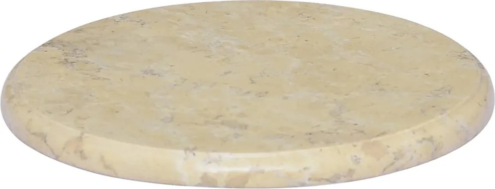 vidaXL Blat de masă, crem, Ø40x2,5 cm, marmură