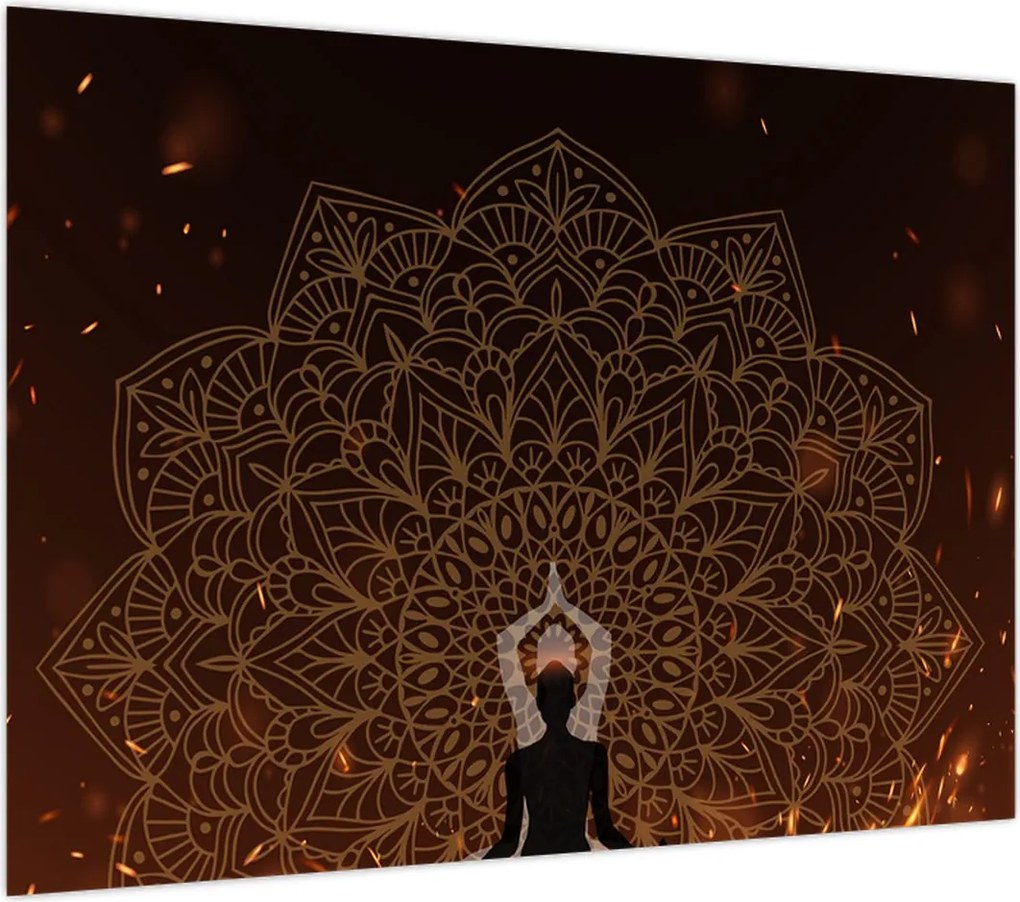 Tablou pe sticlă - Meditații (70x50 cm)