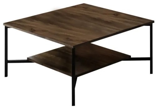 Set de mobilier pentru living Chrome, Nuc- Negru
