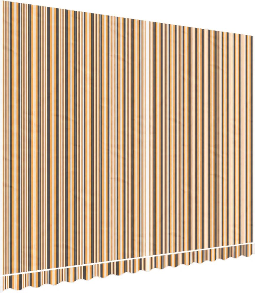 vidaXL Pânză de rezervă copertină, dungi multicolore, 4x3 m