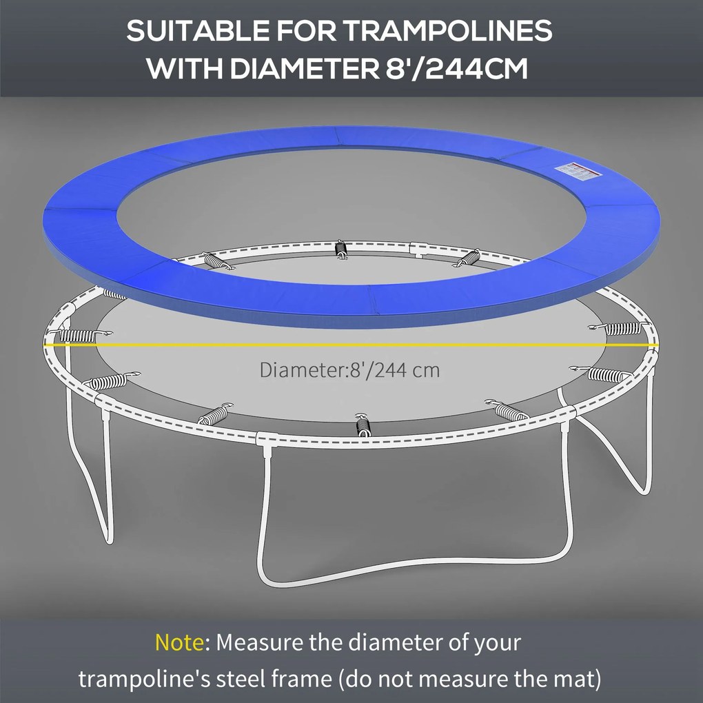 Husa de protectie HOMCOM pentru trambulina Ø305 cm, din plastic si PE cu captuseala de 15 mm, albastru | Aosom Romania