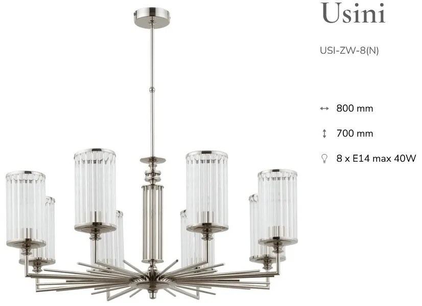 Candelabru 8 brate elegant design clasic Usini