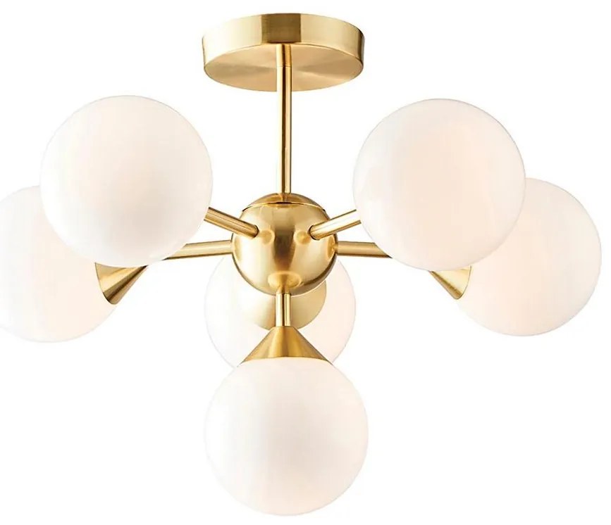 Endon 76501 - Lustră OSCAR pe tijă, 6xG9/5W/230V, auriu