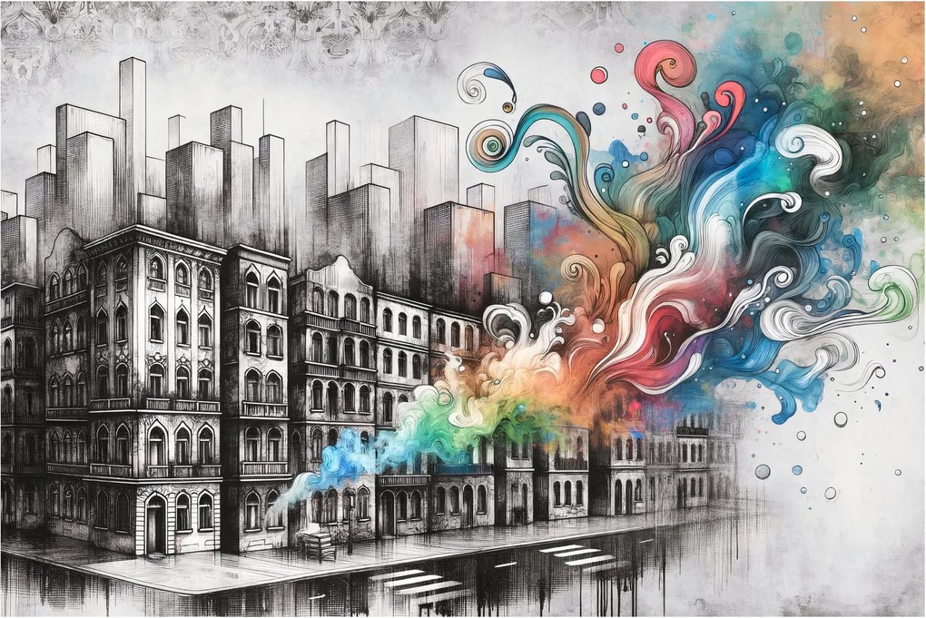 Tablou - Viața industrială (90x60 cm)