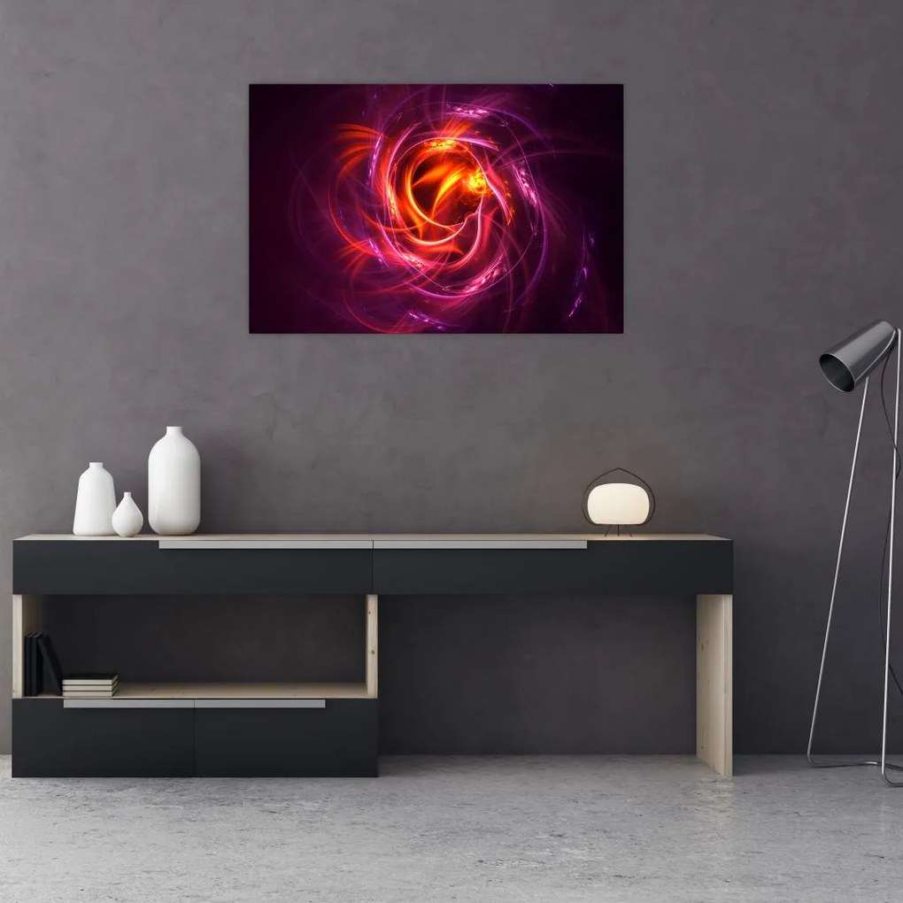 Tabloul cu abstracțiune modernă care luminează (90x60 cm)
