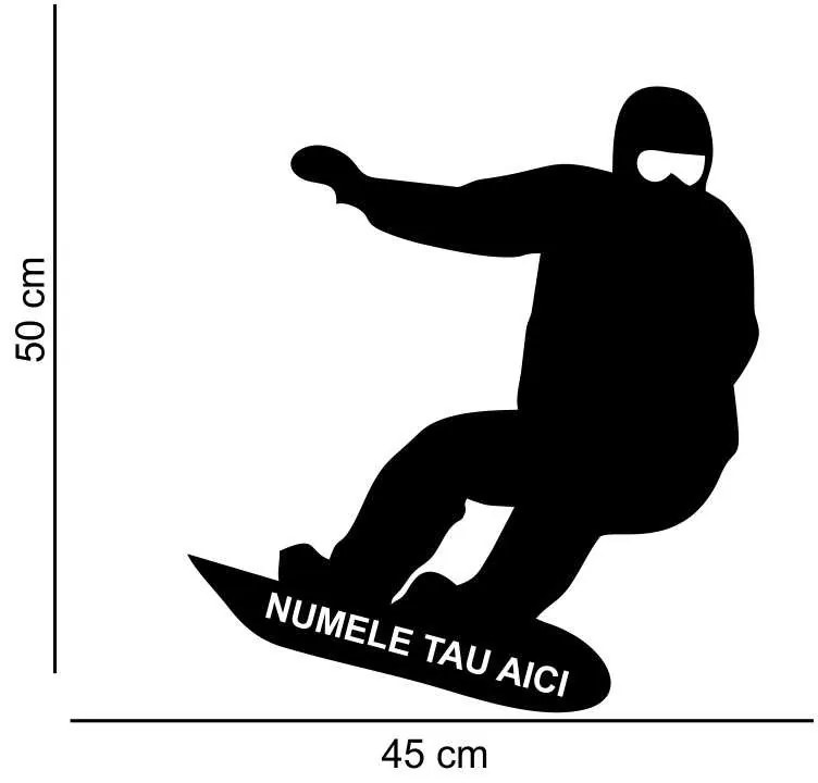 Sticker perete Silueta snowboard 2
