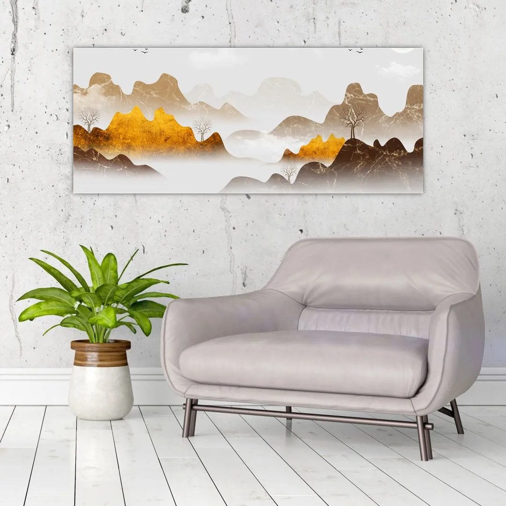 Tablou - Munții în ceață (120x50 cm)