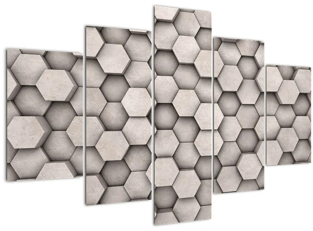 Tablou - Hexagoane design beton (150x105 cm)