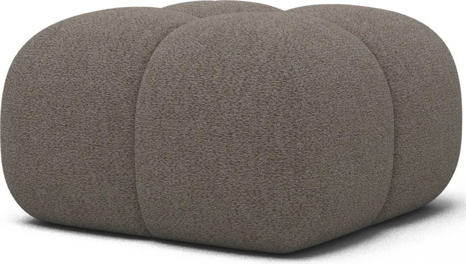 Puf Tapitat Covio 85x85x52 cm, maro Bouclé – Royal 20