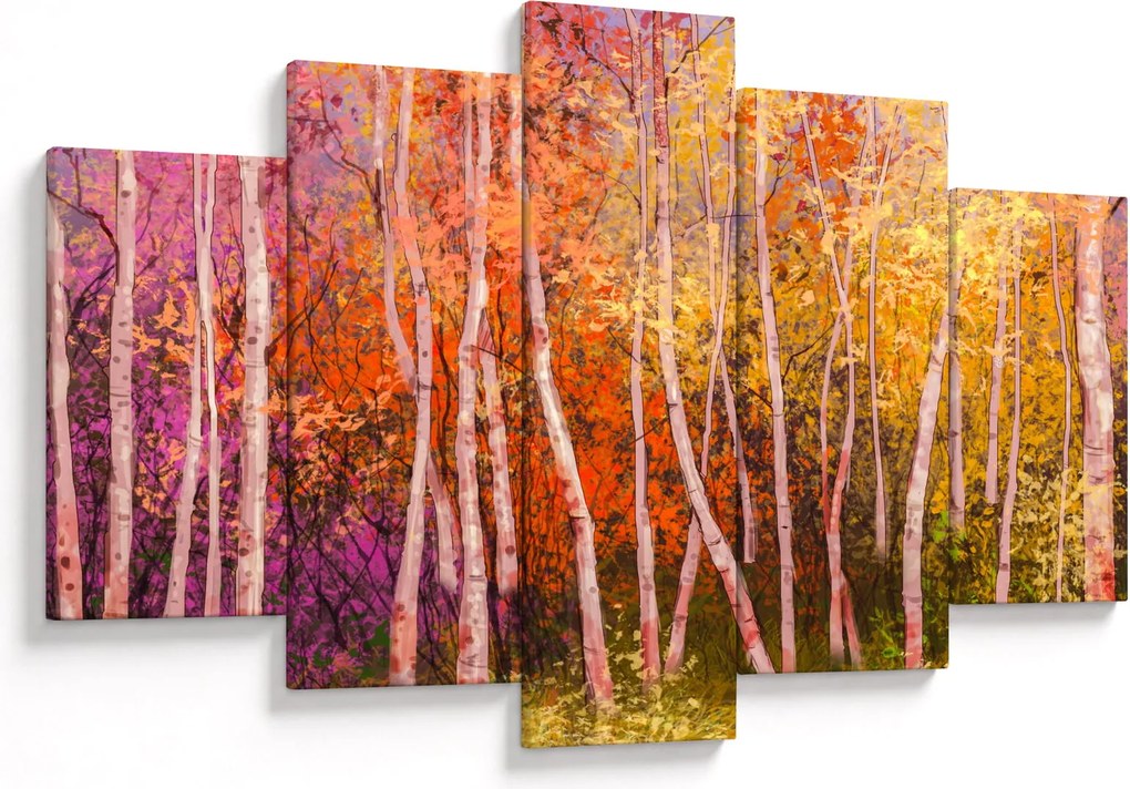 Tablou - Pădurea colorată (150x105 cm)
