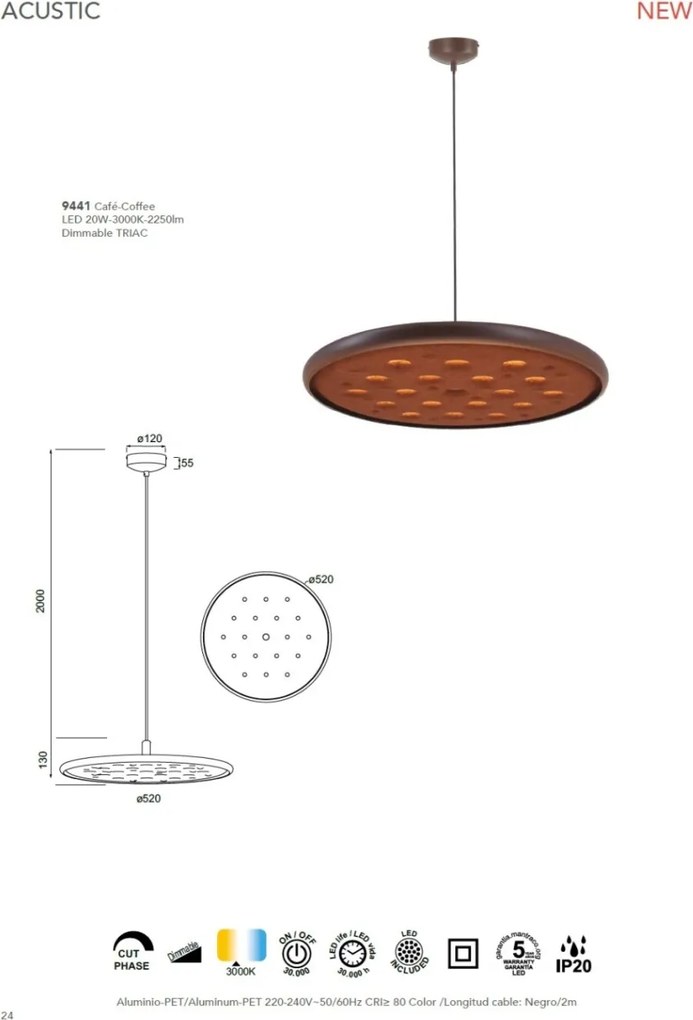 Lustra LED suspendata design decorativ ACUSTIC