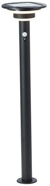 Lampă LED solară cu senzor Brilliant GARVINA LED/3W/3,7V 85 cm IP44 negru