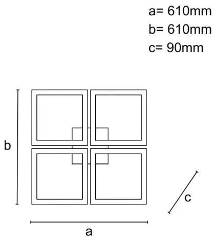 Lustră LED aplicată dimabilă, 215W, 230V, 3000-6500K + telecomandă