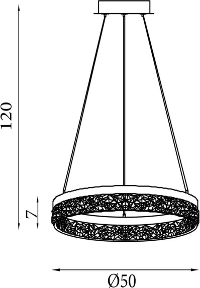 Searchlight 98700-50LT - Lampă suspendată LED reglabilă pe cablu MADELEJNE LED/25W/230V