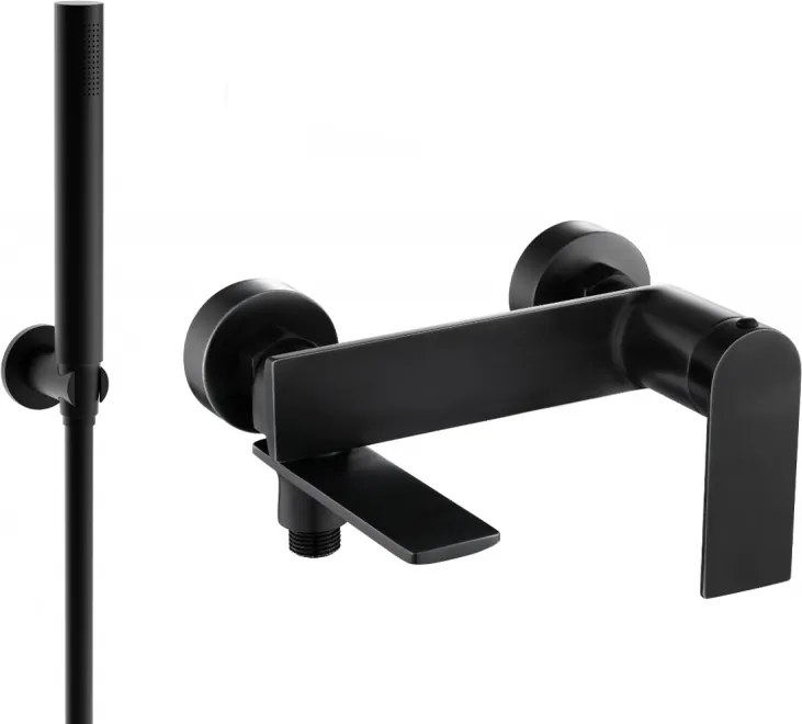 Mexen Zero R70 baterie de baie cu set de duș, negru - 7113R70-70