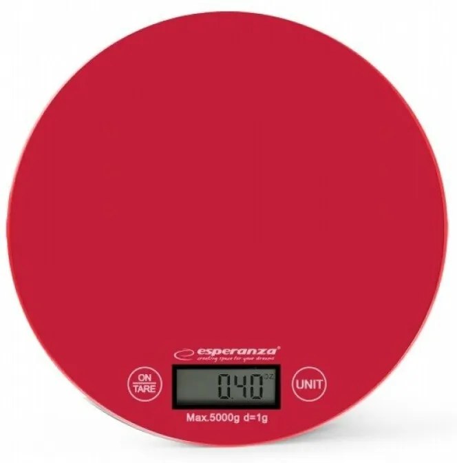 Cantar de bucatarie Esperanza Mango EKS003R max. 5kg Rosu