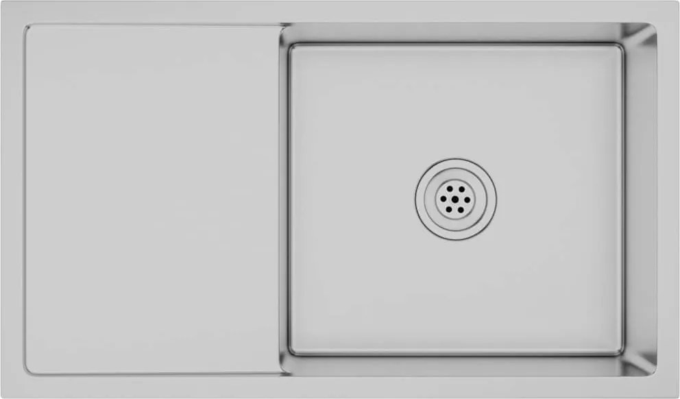 vidaXL Chiuvetă de bucătărie lucrată manual, oțel inoxidabil